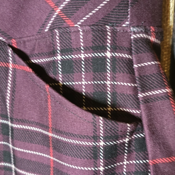 Torrid Plaid Pull On Pocket Pixie Wide Leg Size 0X - Picture 6 of 12